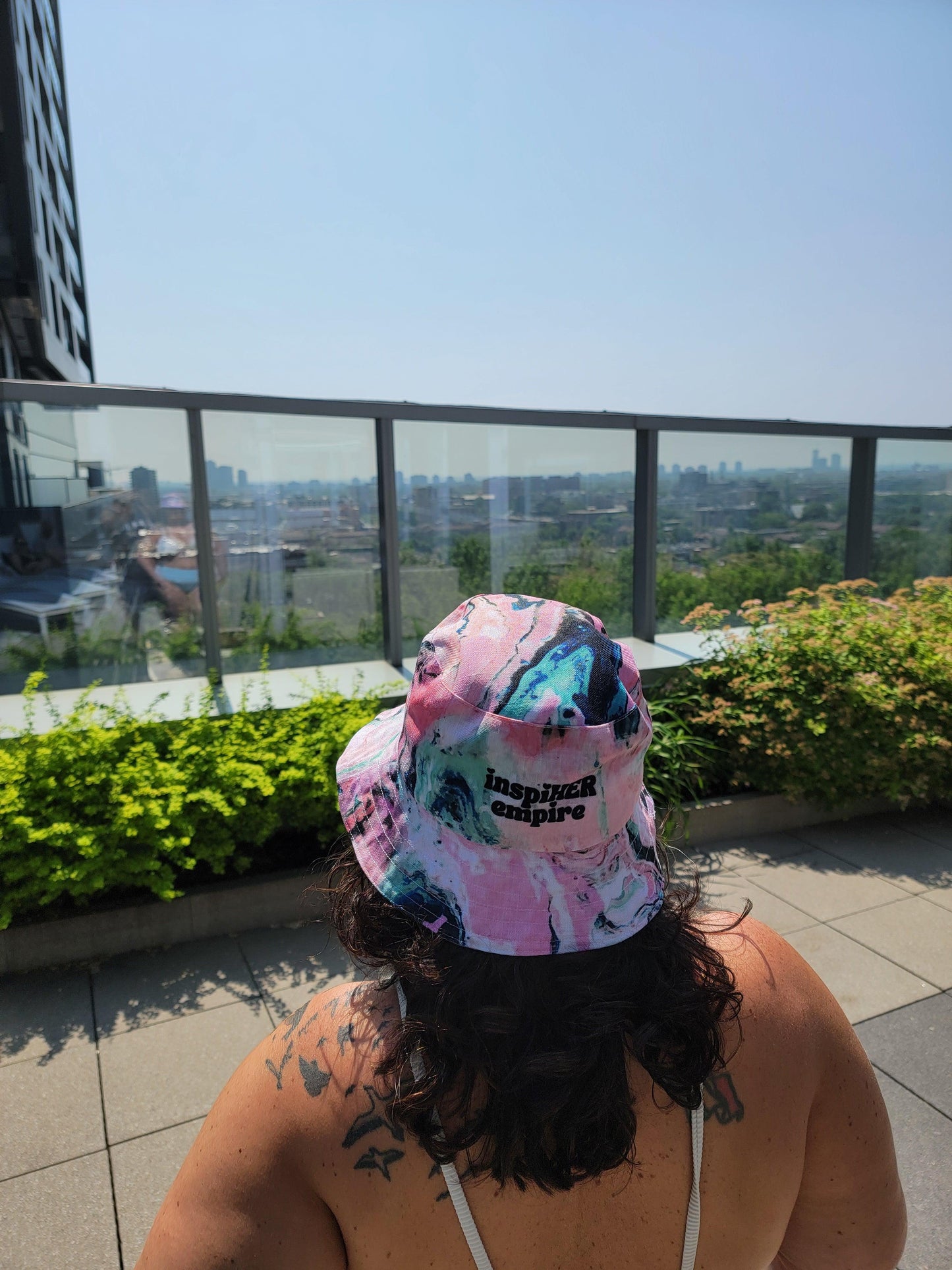 Manifest the Goodness/Live Colorfully Reversible Bucket Hat