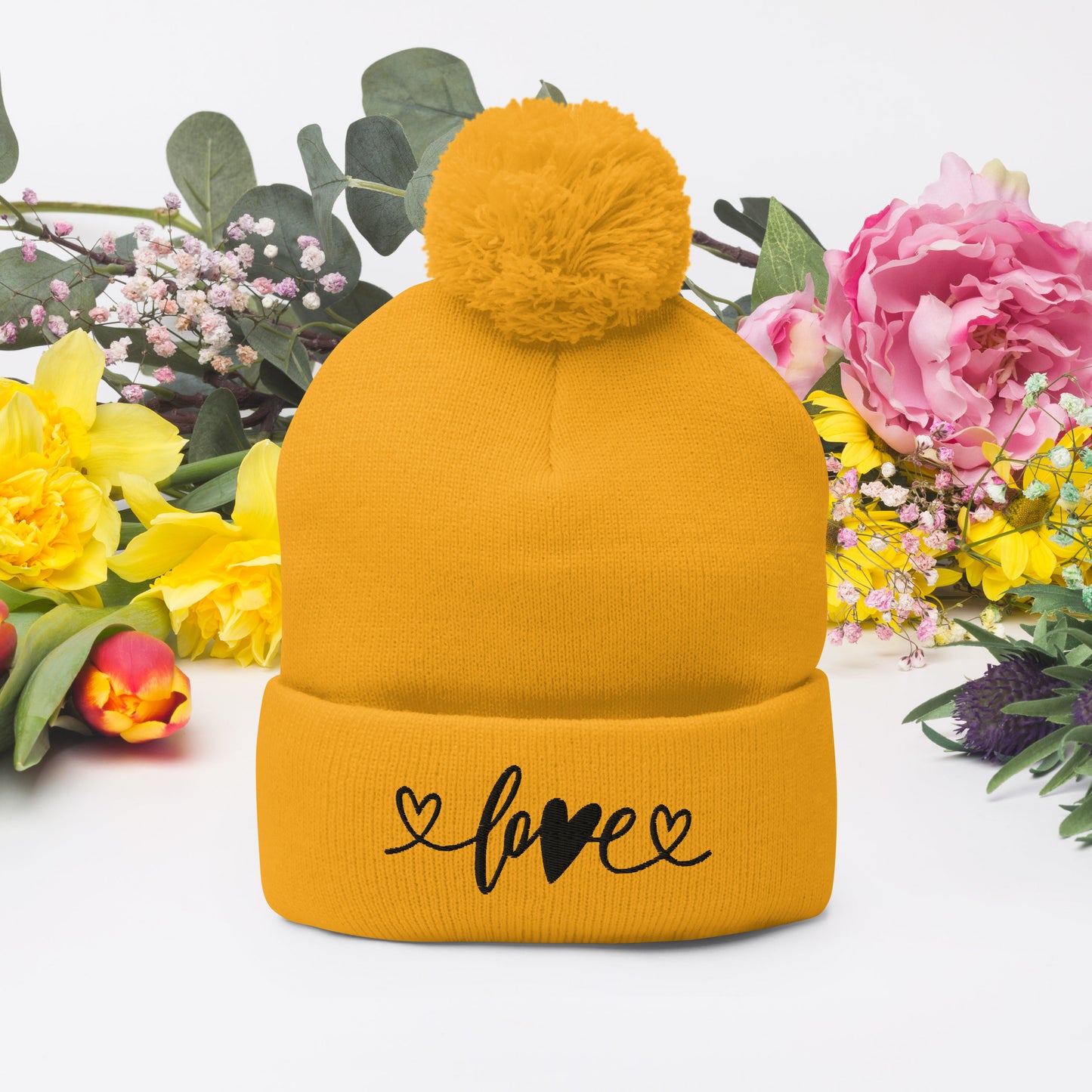LOVE Pom-Pom Beanie
