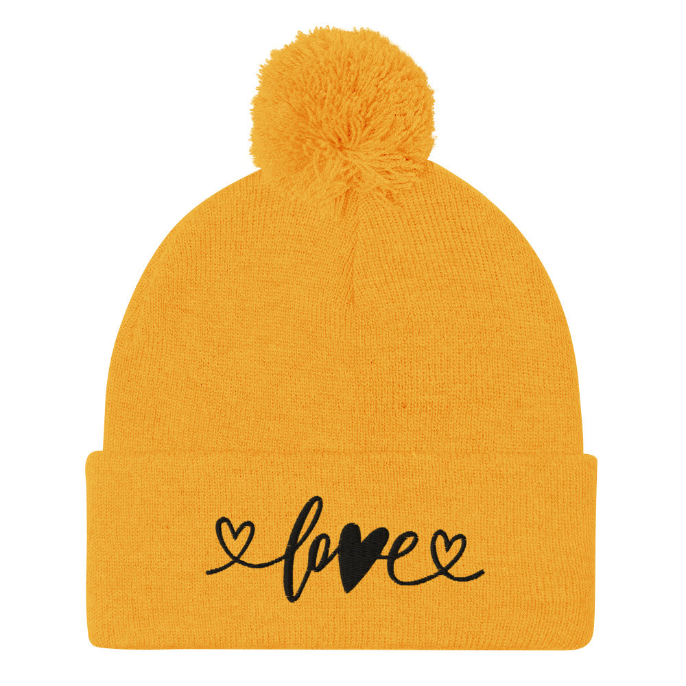 LOVE Pom-Pom Beanie