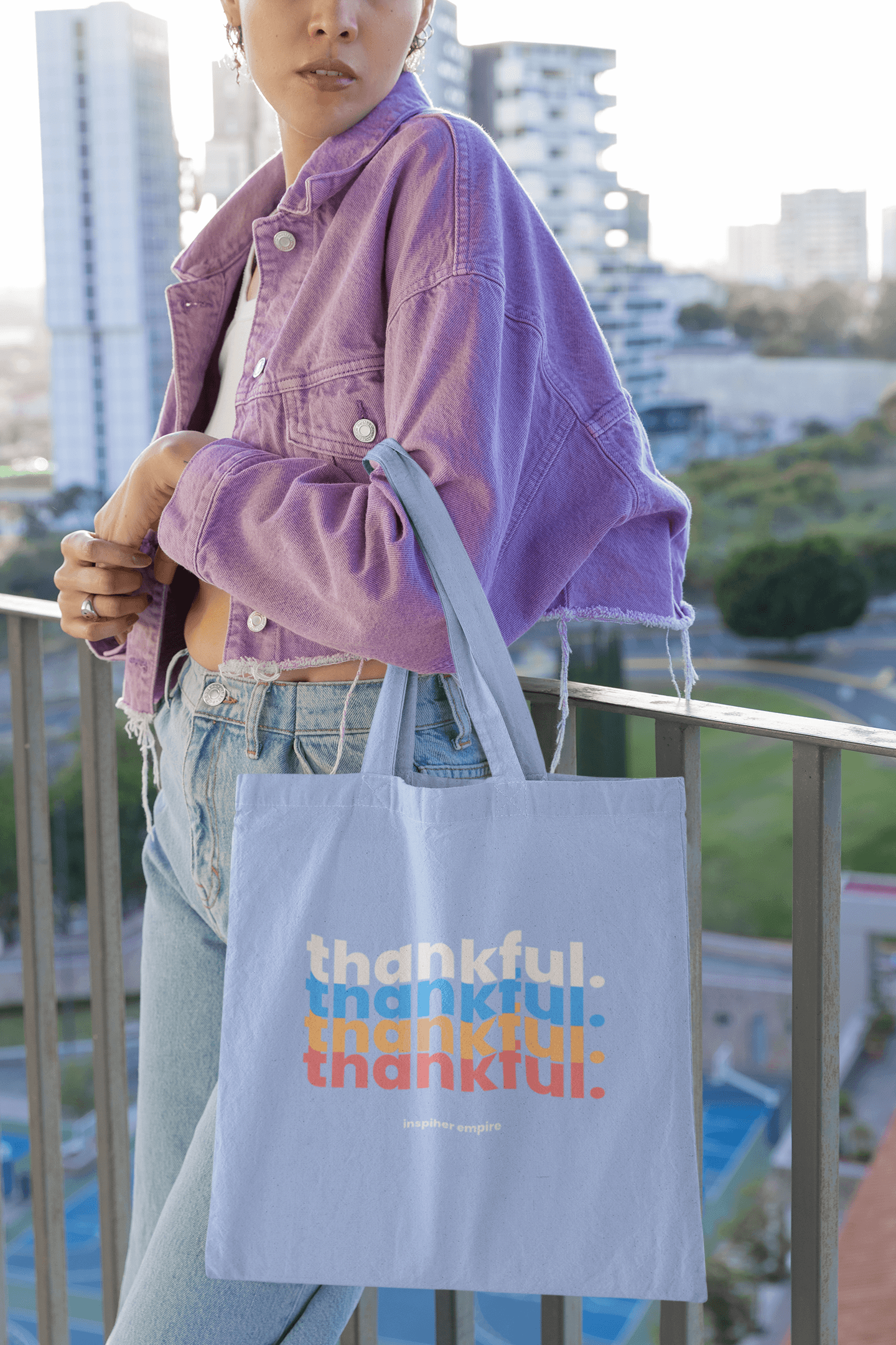 🌎 Thankful Organic Tote Bag
