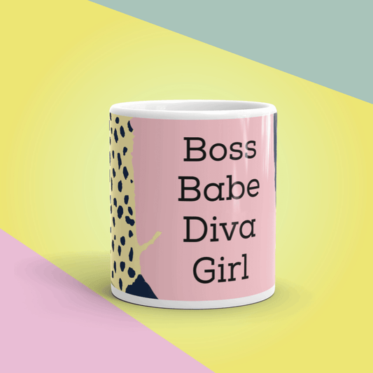 Boss Babe Diva Girl Glossy Mug