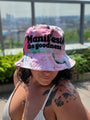 Manifest the Goodness/Live Colorfully Reversible Bucket Hat