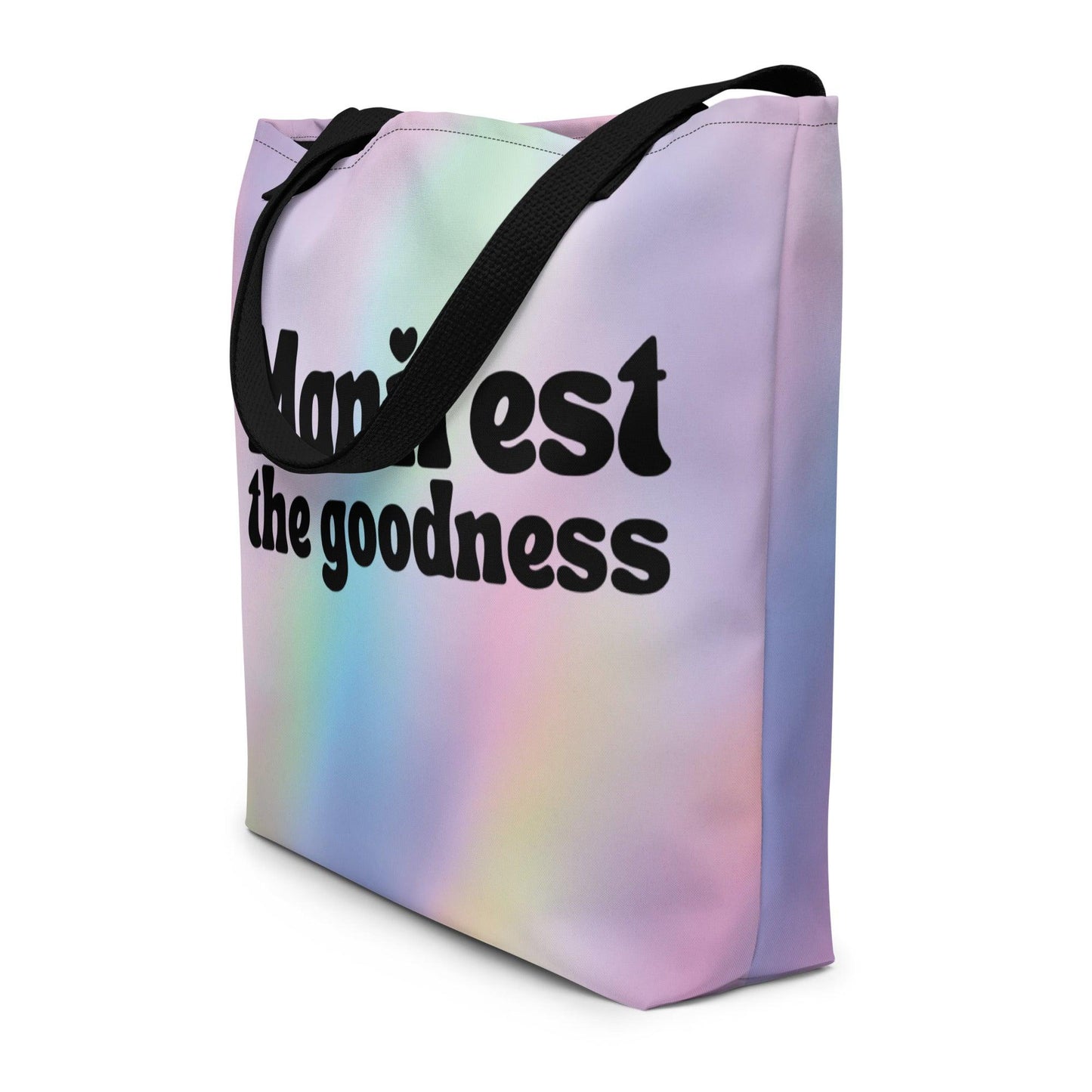 Manifest the Goodness Large Tote Bag