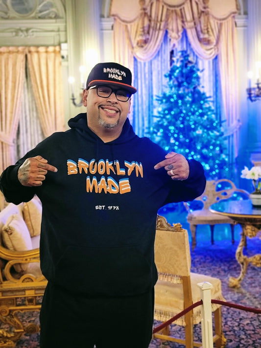 Big Up To Brooklyn Sweatshirt & Matching Hat 💙🧡🤍