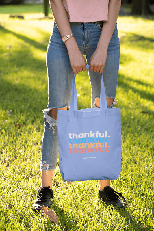 🌎 Thankful Organic Tote Bag