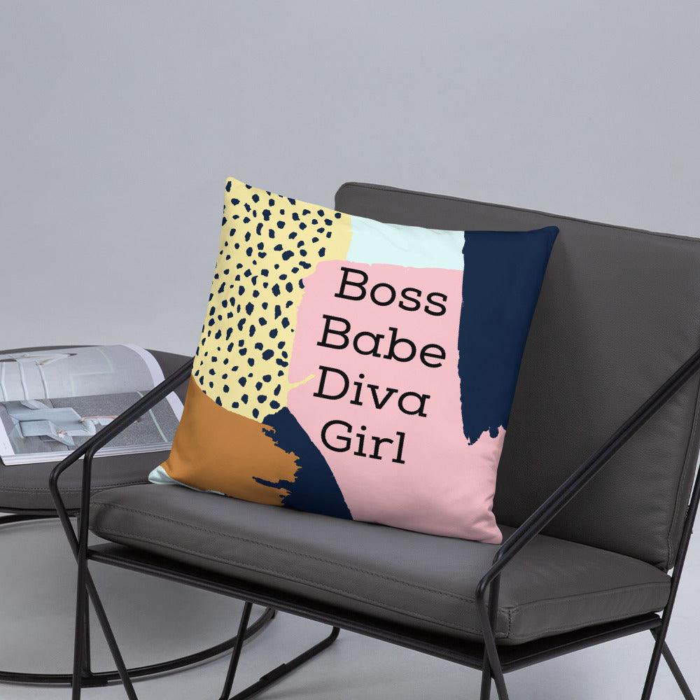 Boss Babe Diva Girl Pillow 😴
