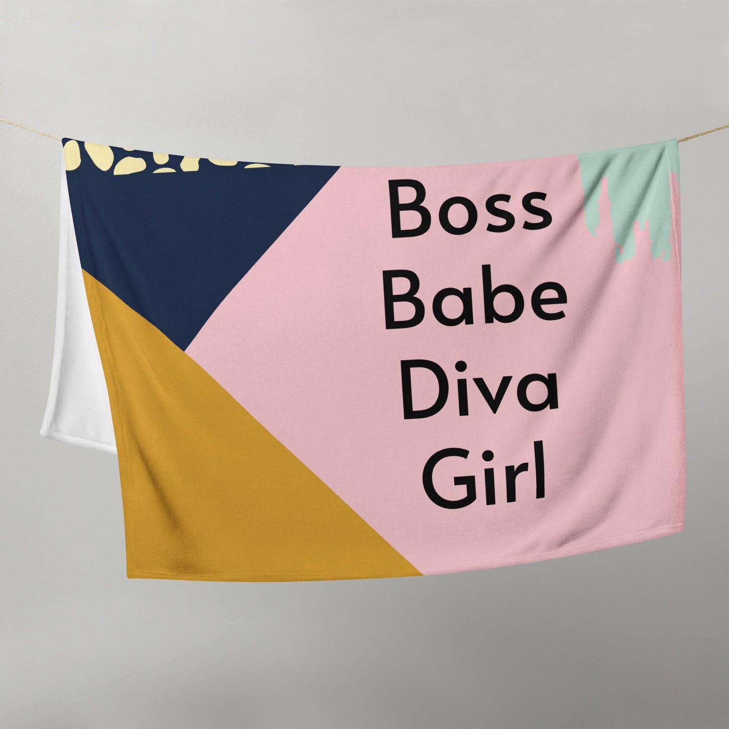 Boss Babe Diva Girl Throw Blanket