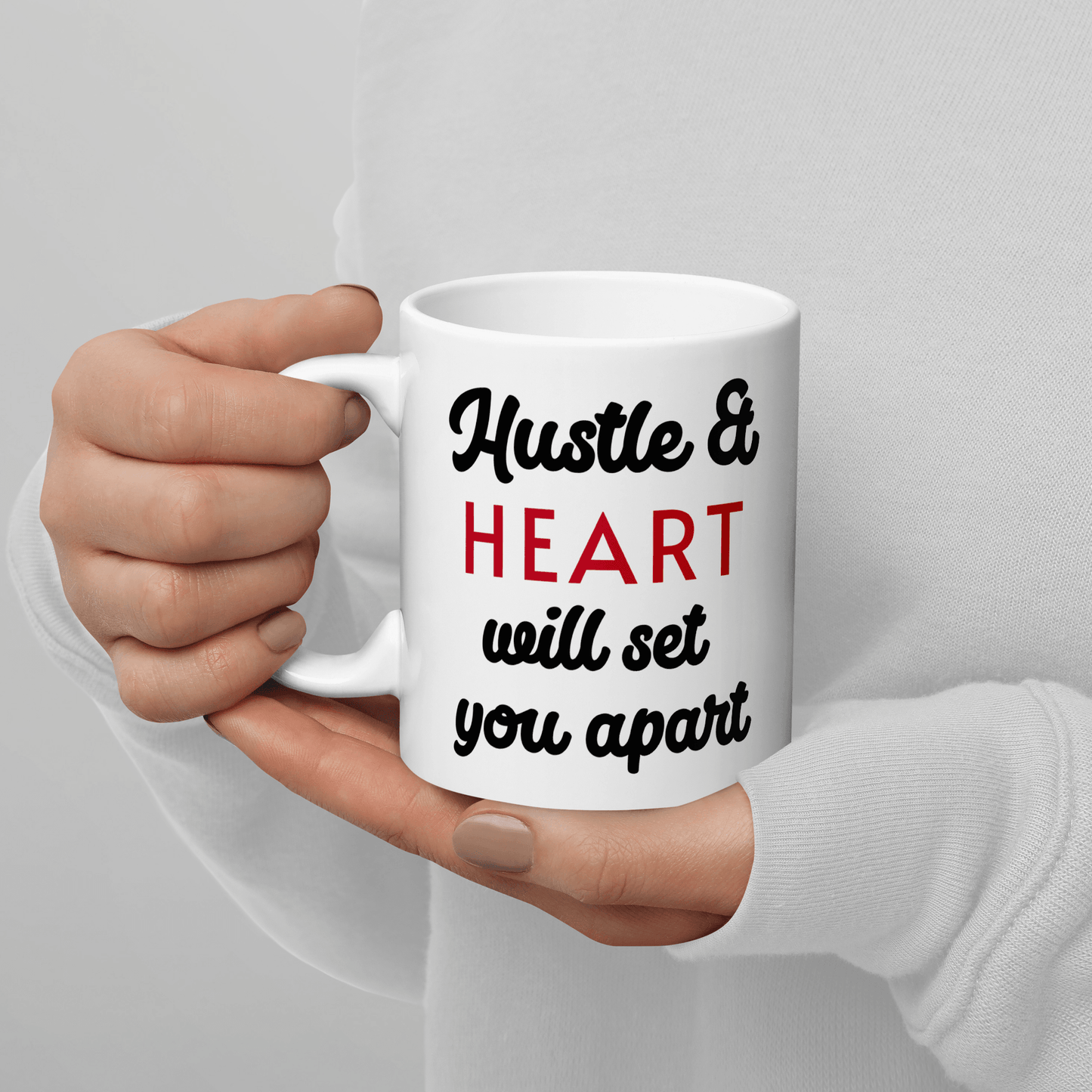 Hustle & Heart Glossy Mug